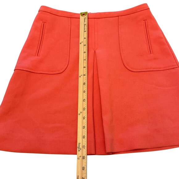 Maeve Womens Coral A-Line Mini Skirt W/ Front Pockets & Back Zip‎ Closure Size 6 - Picture 5 of 12